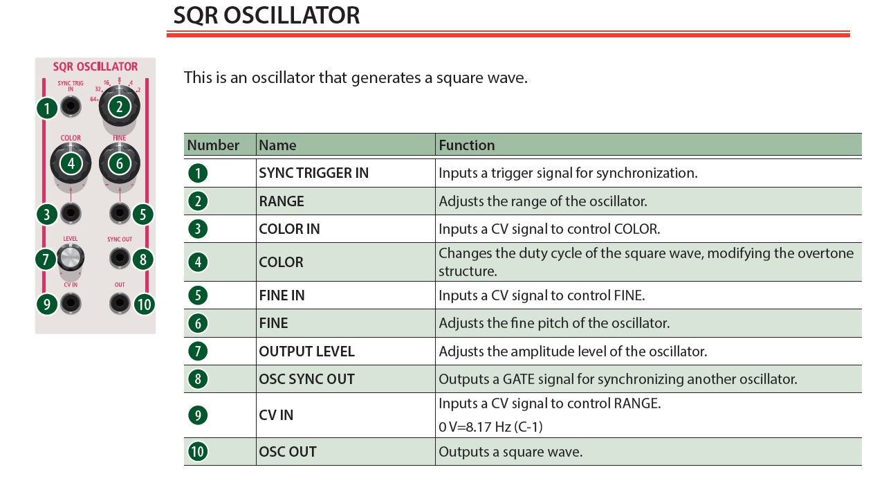 aira modular customizer square oscillator
