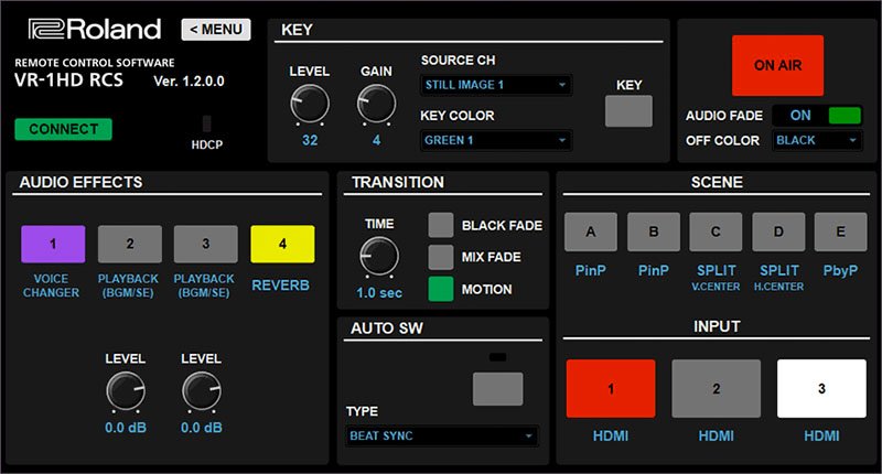 Reote Control Software for VR-1HD