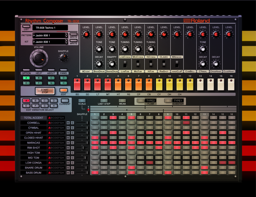 TR-808 Rhythm Composer – Memprogram ke komputer Anda