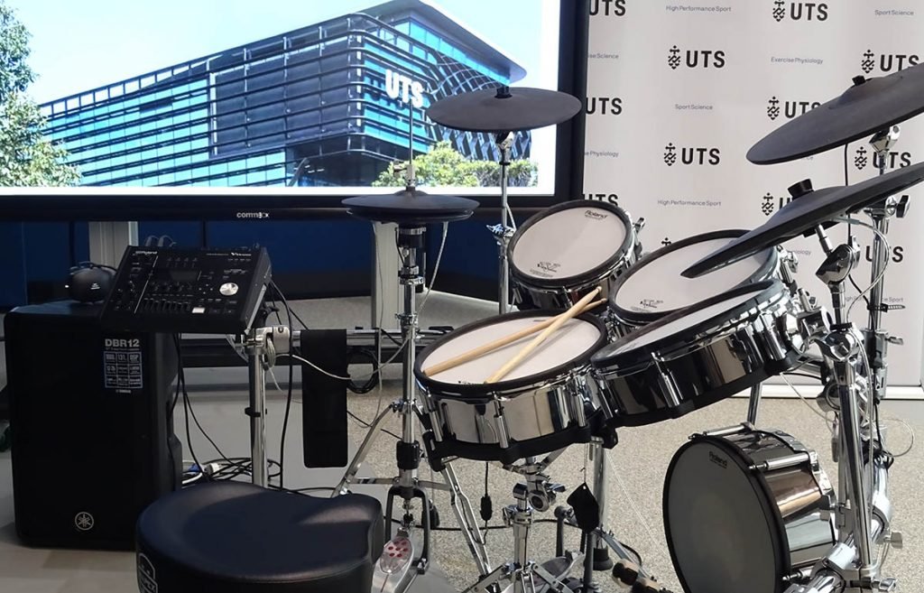 V-Drums used to monitor drummers fitness and coordination levels