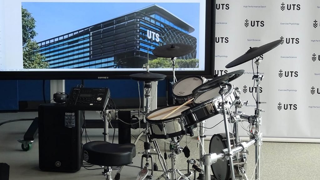 scientists using V-Drums to analyse motor skills